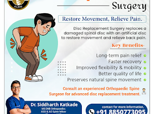 Disc replacement surgery in Mumbai showing artificial disc treatment for back pain relief by Dr. Siddharth Katkade